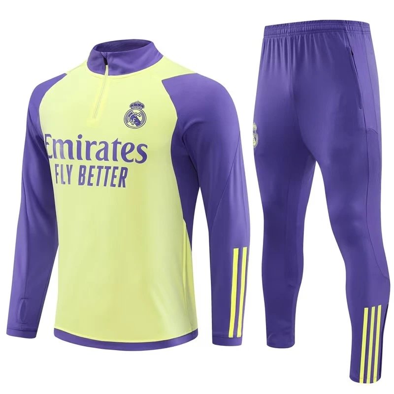 Real Madrid Tracksuits Quarter-Zip Football Training Tracksuit — BB-53
