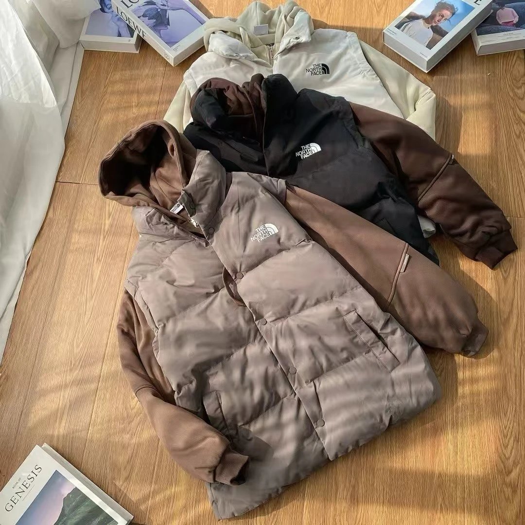 The North Face Puffer Vest with Hooded Layering System Black / Brown Outerwear - 15