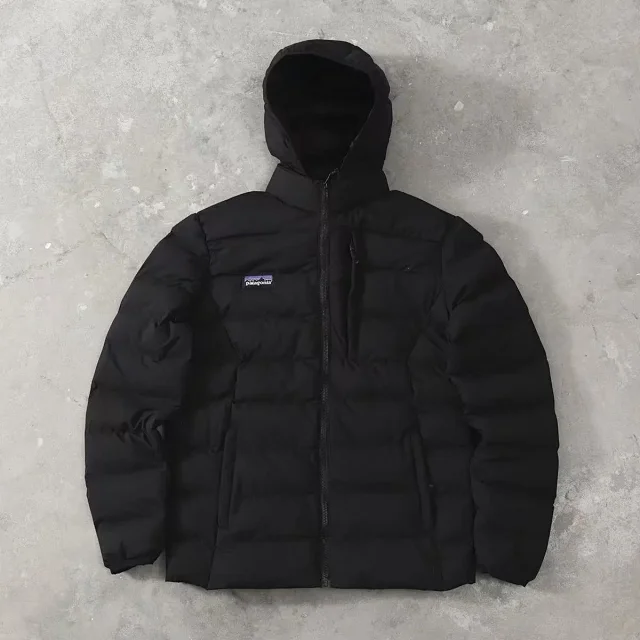 Patagonia Down Jackets Hooded quilted puffer jacket with zip chest pocket product detail image 5