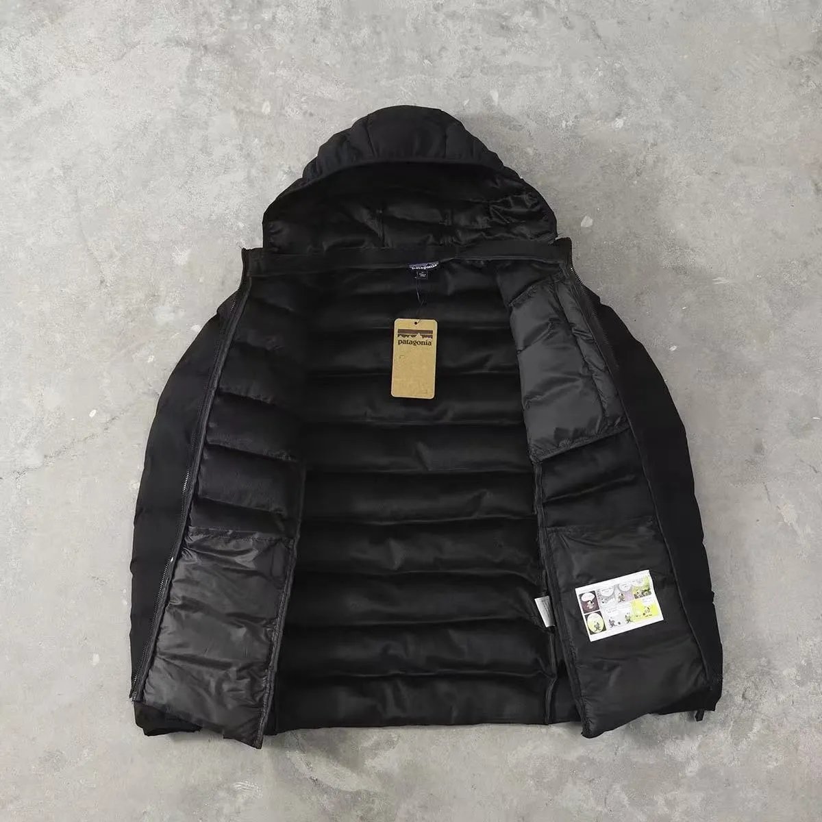 Patagonia Down Jackets Hooded quilted puffer jacket with zip chest pocket image 6