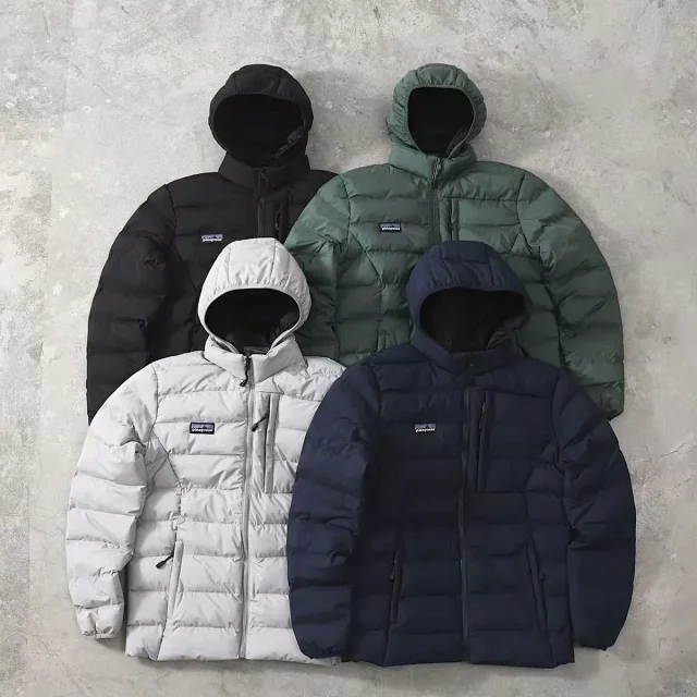 Patagonia Down Jackets Hooded quilted puffer jacket with zip chest pocket product detail image 1