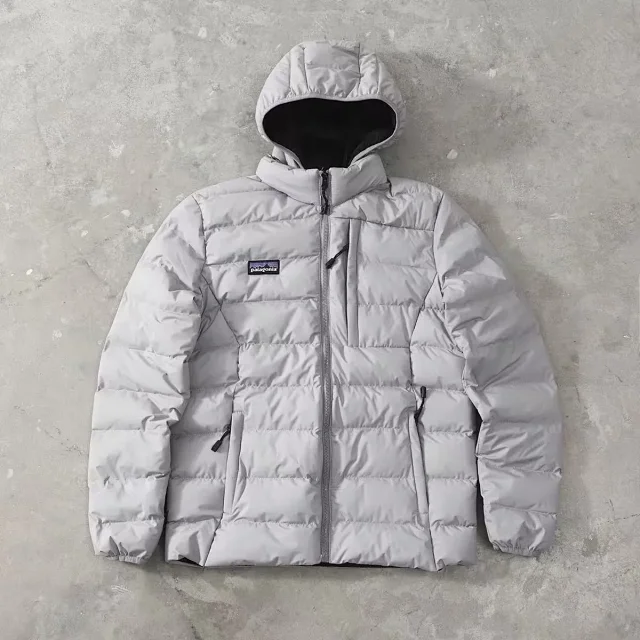 Patagonia Down Jackets Hooded quilted puffer jacket with zip chest pocket product detail image 4