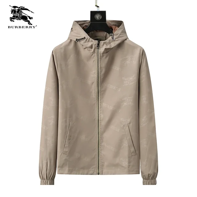 Burberry Jackets Hooded zip-up check windbreaker product detail image 6