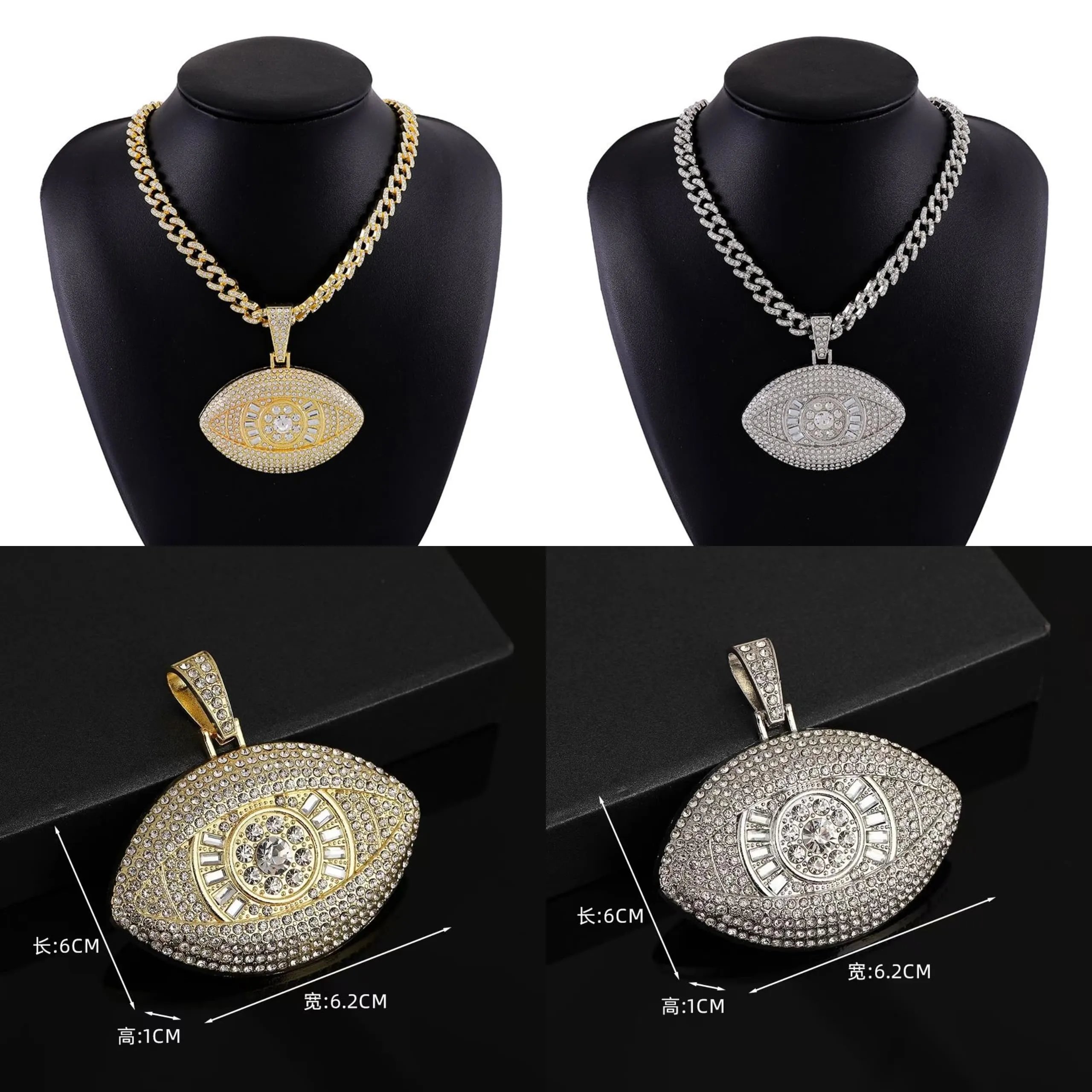 Unbranded Jewelry Rhinestone Pendant Necklace — DD-013