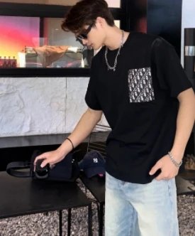 Dior T-Shirts Crew Neck Logo T-Shirt image 6