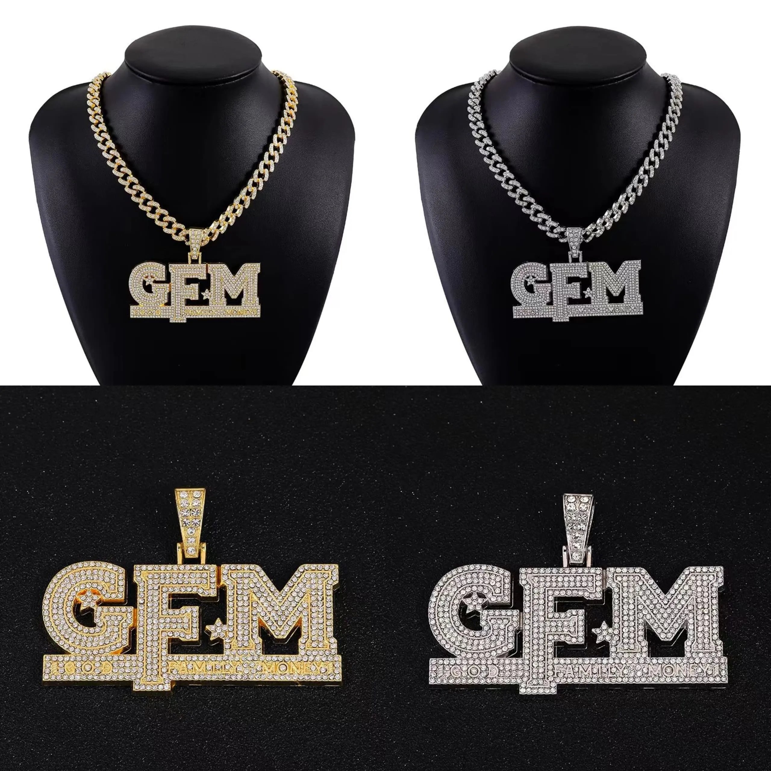 Unbranded Jewelry Rhinestone Pendant Necklace image 6