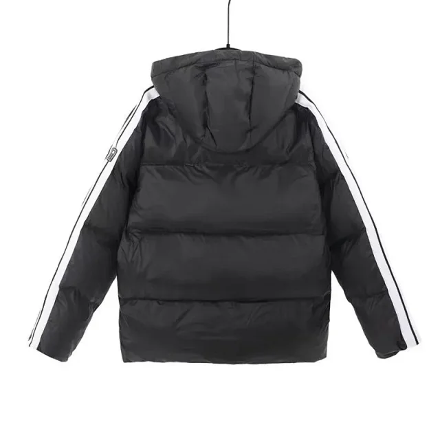 Palm Angels Down Jackets Striped Sleeve Puffer Jacket product detail image 11