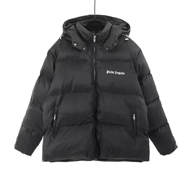 Palm Angels Down Jackets Striped Sleeve Puffer Jacket product detail image 10