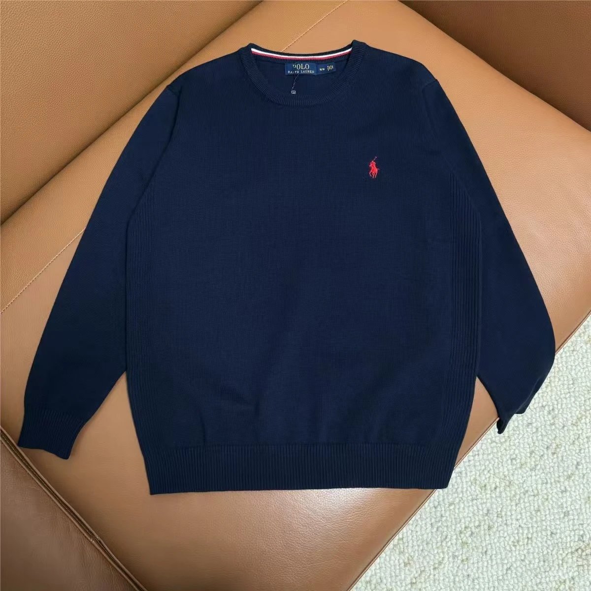Polo Ralph Lauren Knitwear Crewneck knit sweater with embroidered pony logo — WXMMJ-03