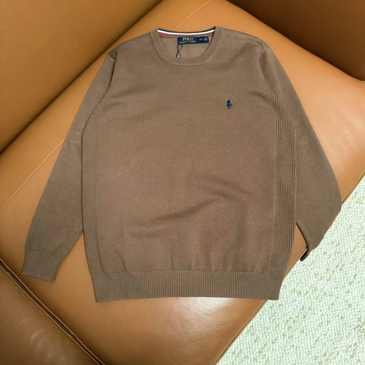 Polo Ralph Lauren Knitwear Crewneck knit sweater with embroidered pony logo — WXMMJ-04