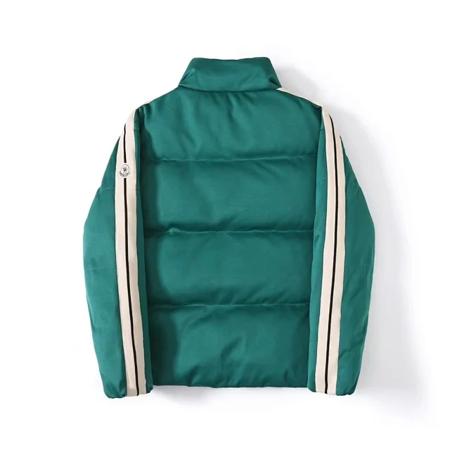 Palm Angels Down Jackets Striped Sleeve Puffer Jacket product detail image 4