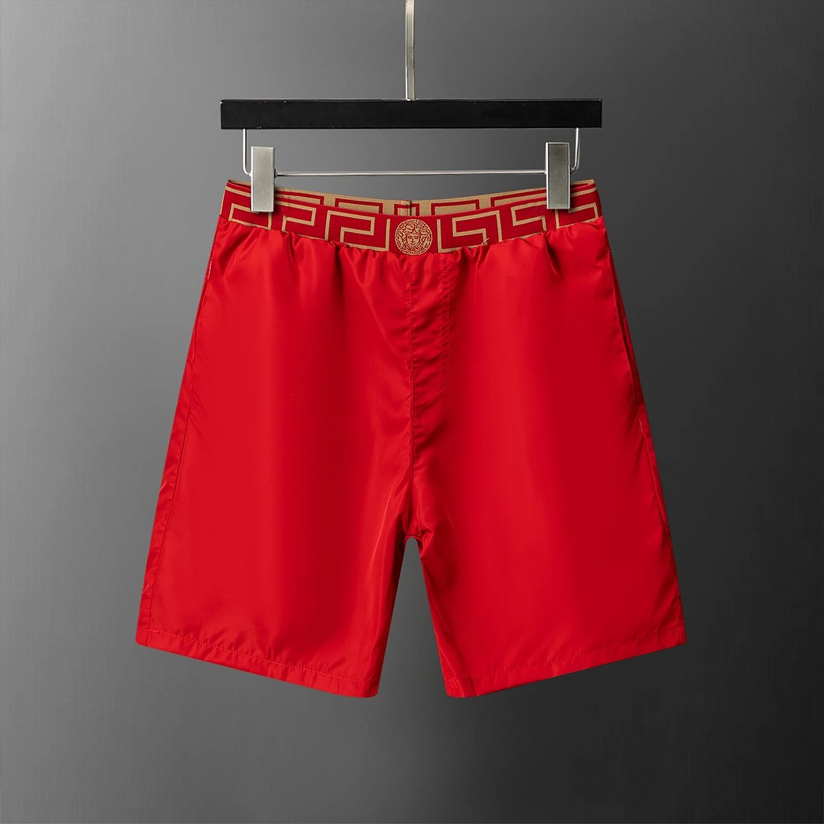Versace Shorts Greek key waistband — YMX060