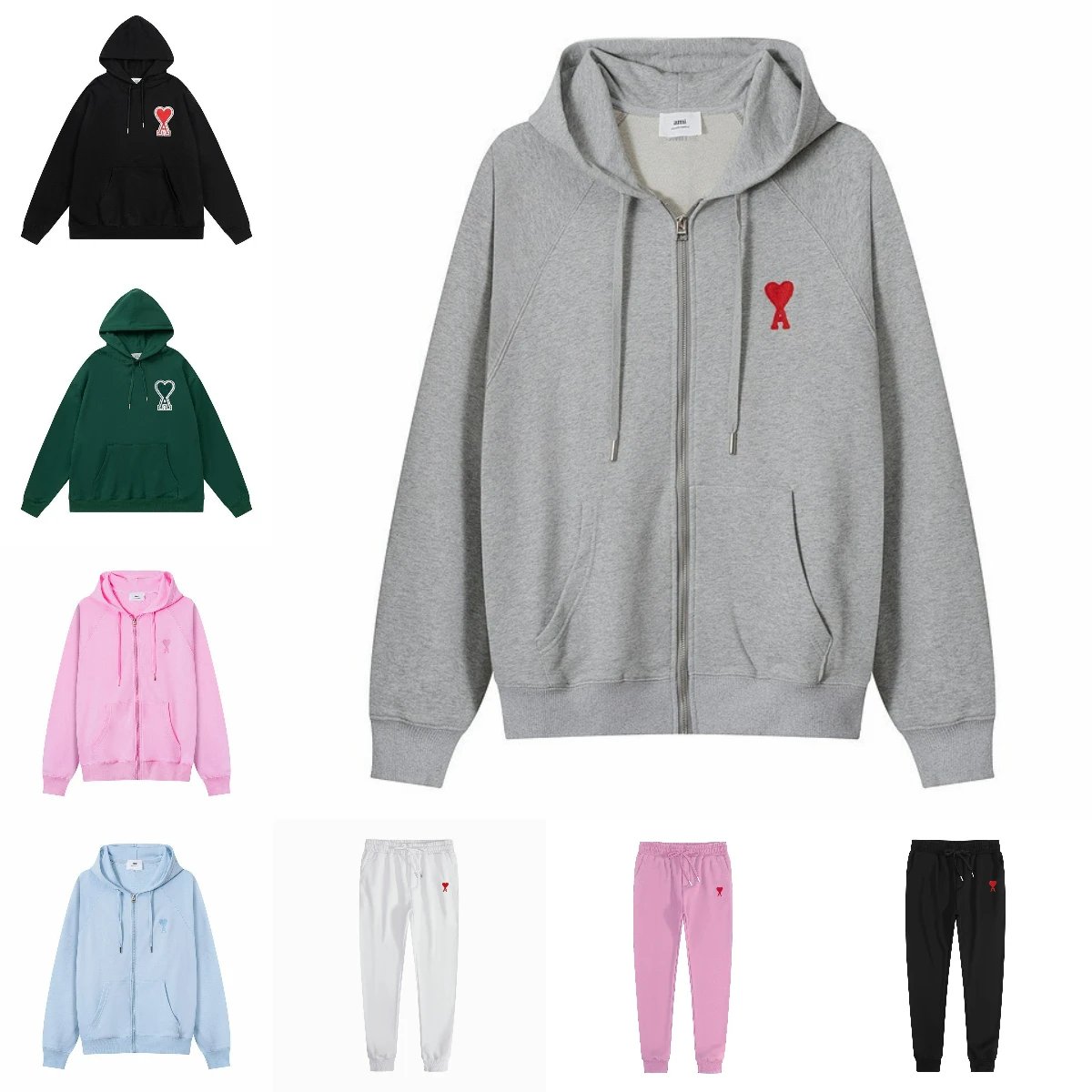 Ami Paris Heart Logo Hoodie/Tr