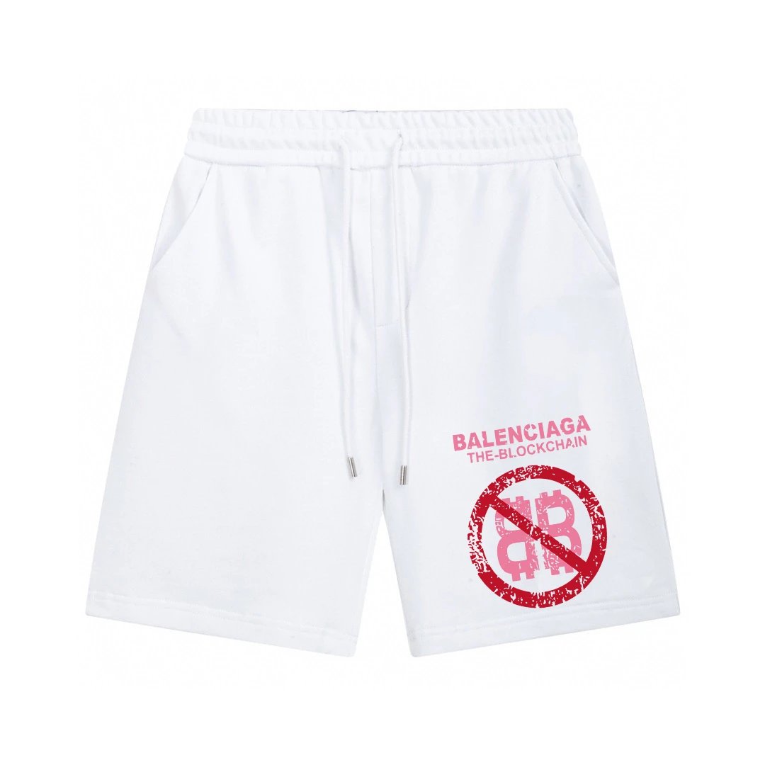 Balenciaga Shorts Drawstring Graphic Logo — 16