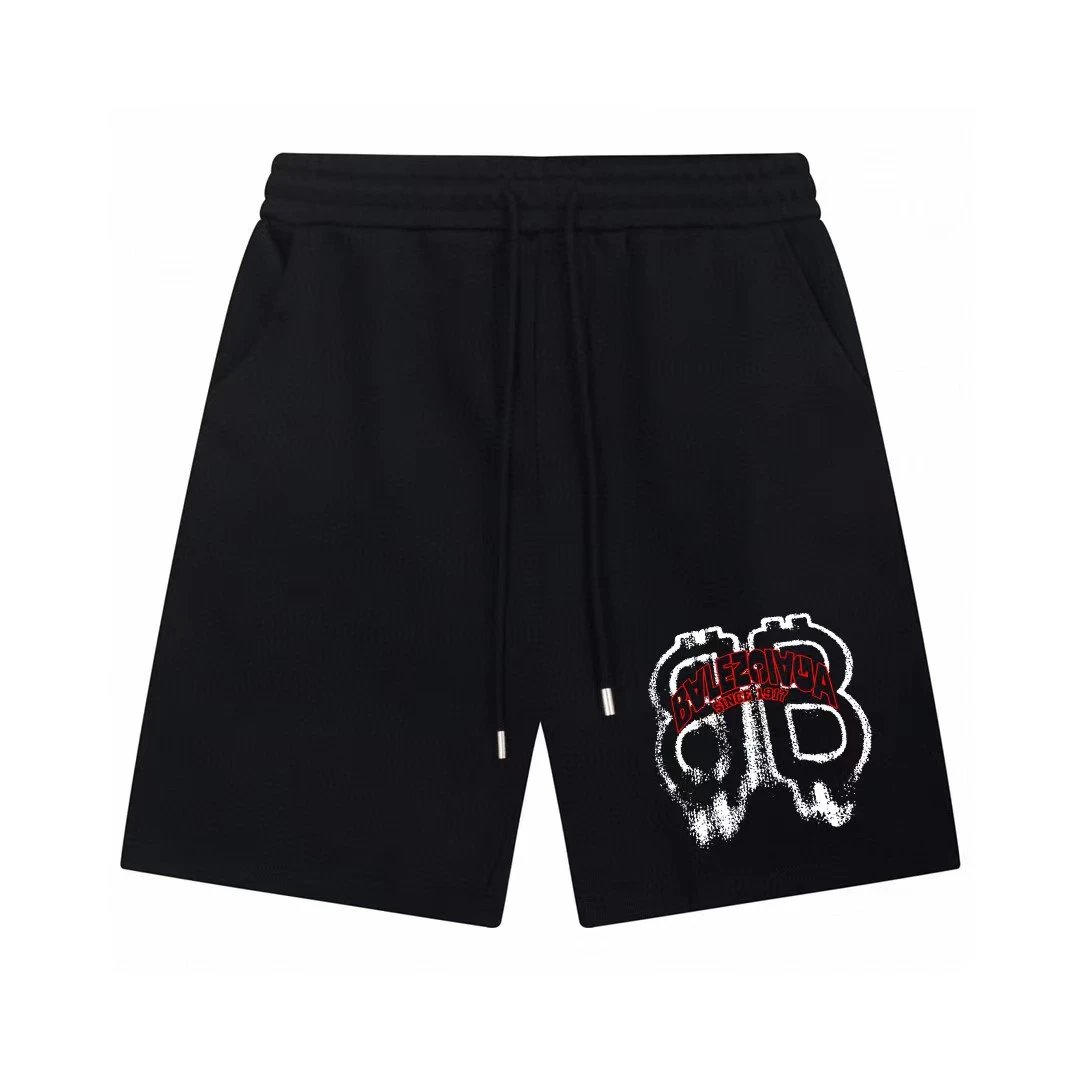 Balenciaga Shorts Drawstring Graphic Logo — 29