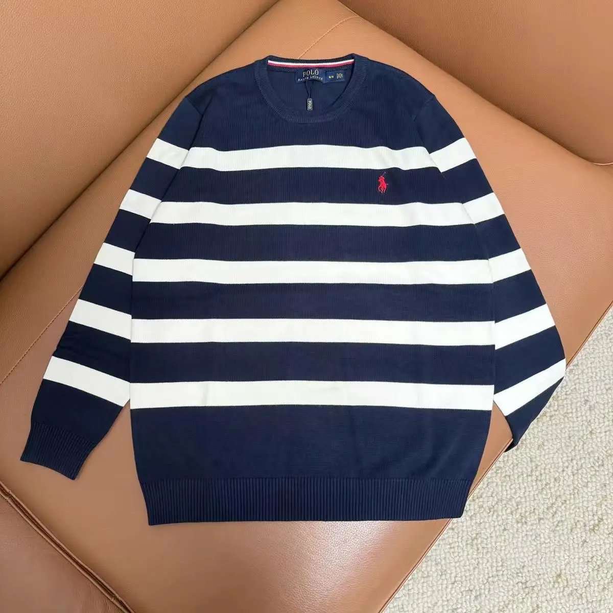 Polo Ralph Lauren Knitwear Crewneck knit sweater with embroidered pony logo — WXMMJ-22