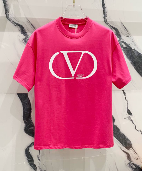 Valentino T-Shirts Logo Short-Sleeve T-Shirt — TH-006