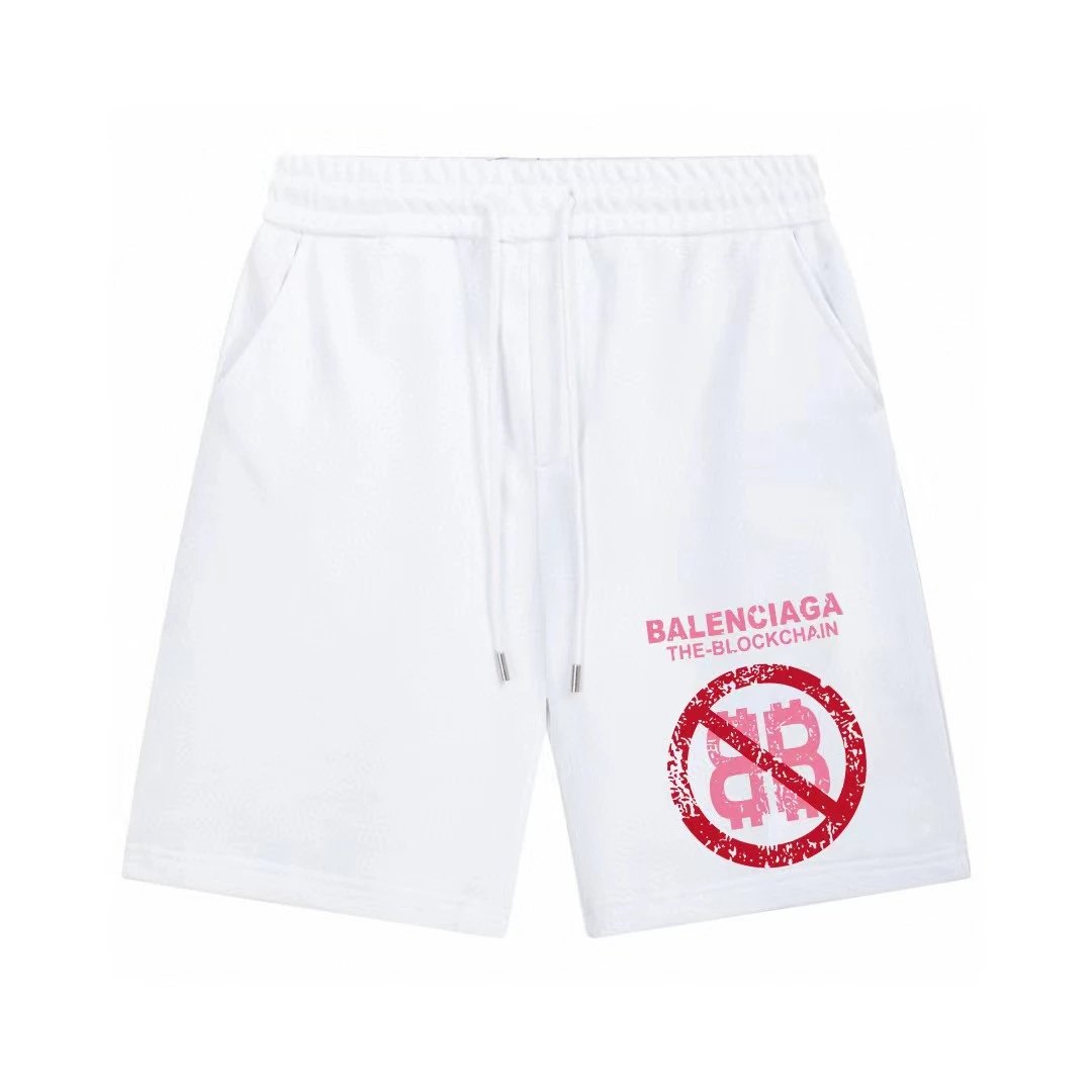 Balenciaga Shorts Drawstring Graphic Logo — 26
