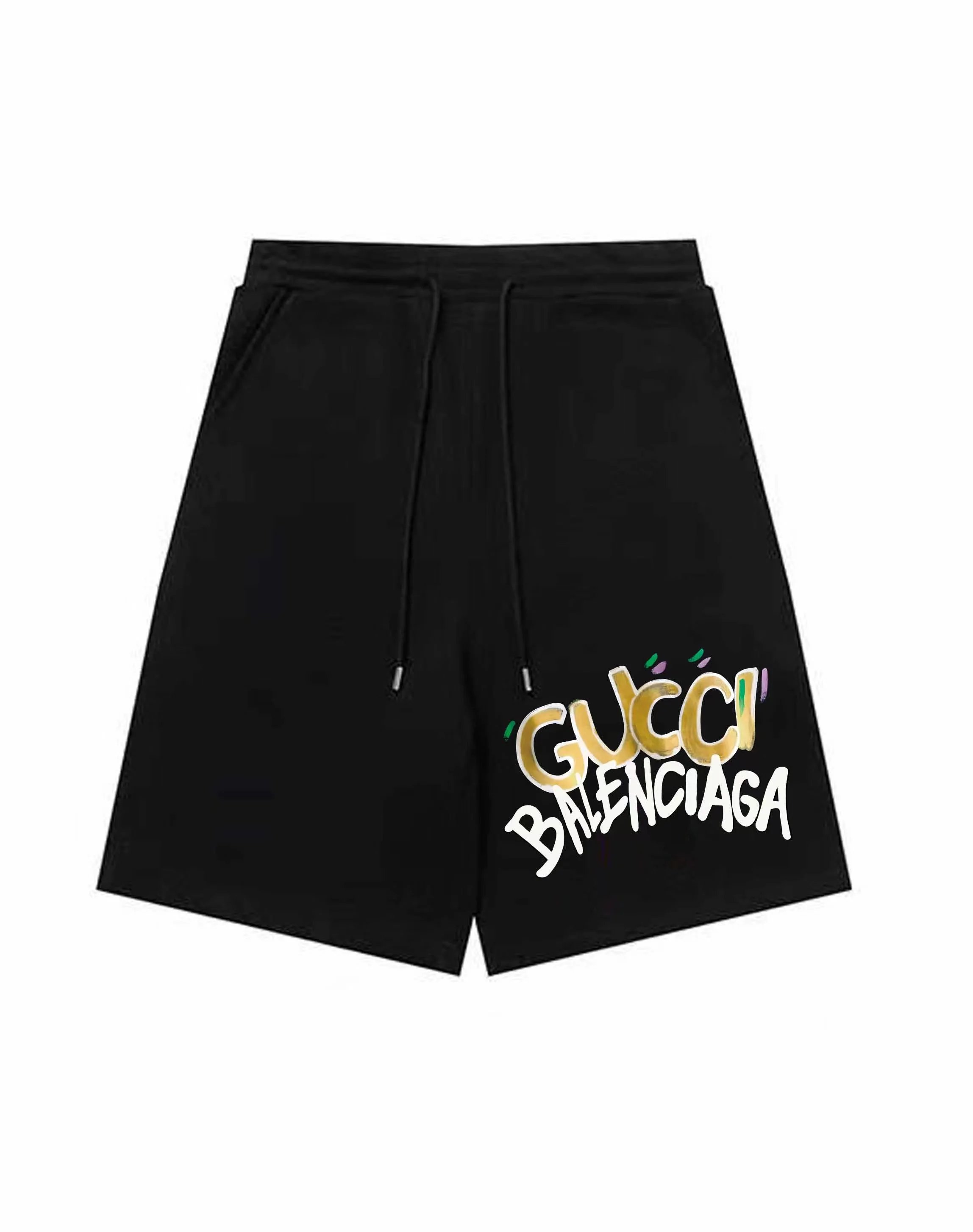 Balenciaga Shorts Drawstring Graphic Logo — 25