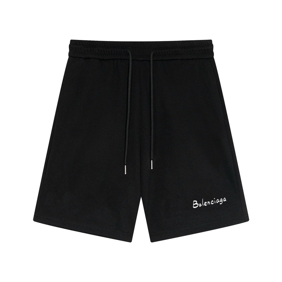 Balenciaga Shorts Drawstring Graphic Logo — 30