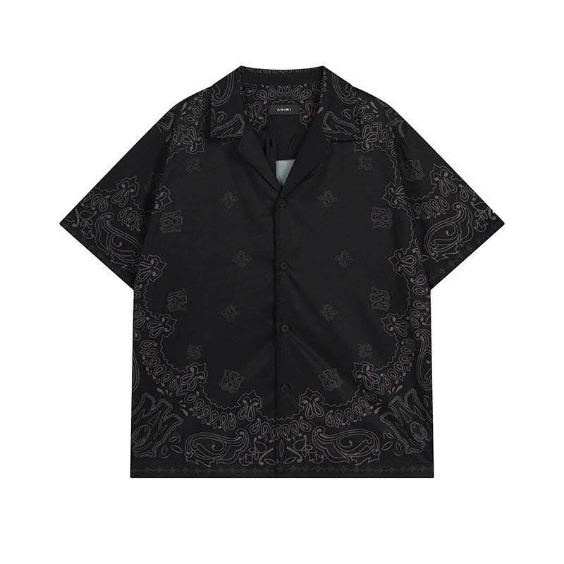 Rhude Shirts Short-Sleeve Logo Print Button-Up Shirt — 7