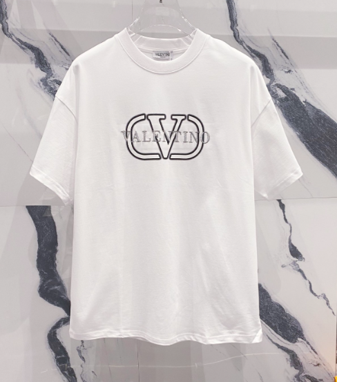 Valentino T-Shirts Logo Short-Sleeve T-Shirt — TH-015