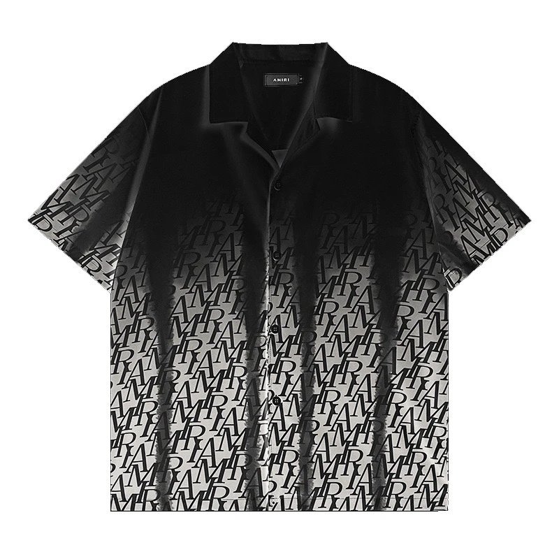 Rhude Shirts Short-Sleeve Logo Print Button-Up Shirt — 3