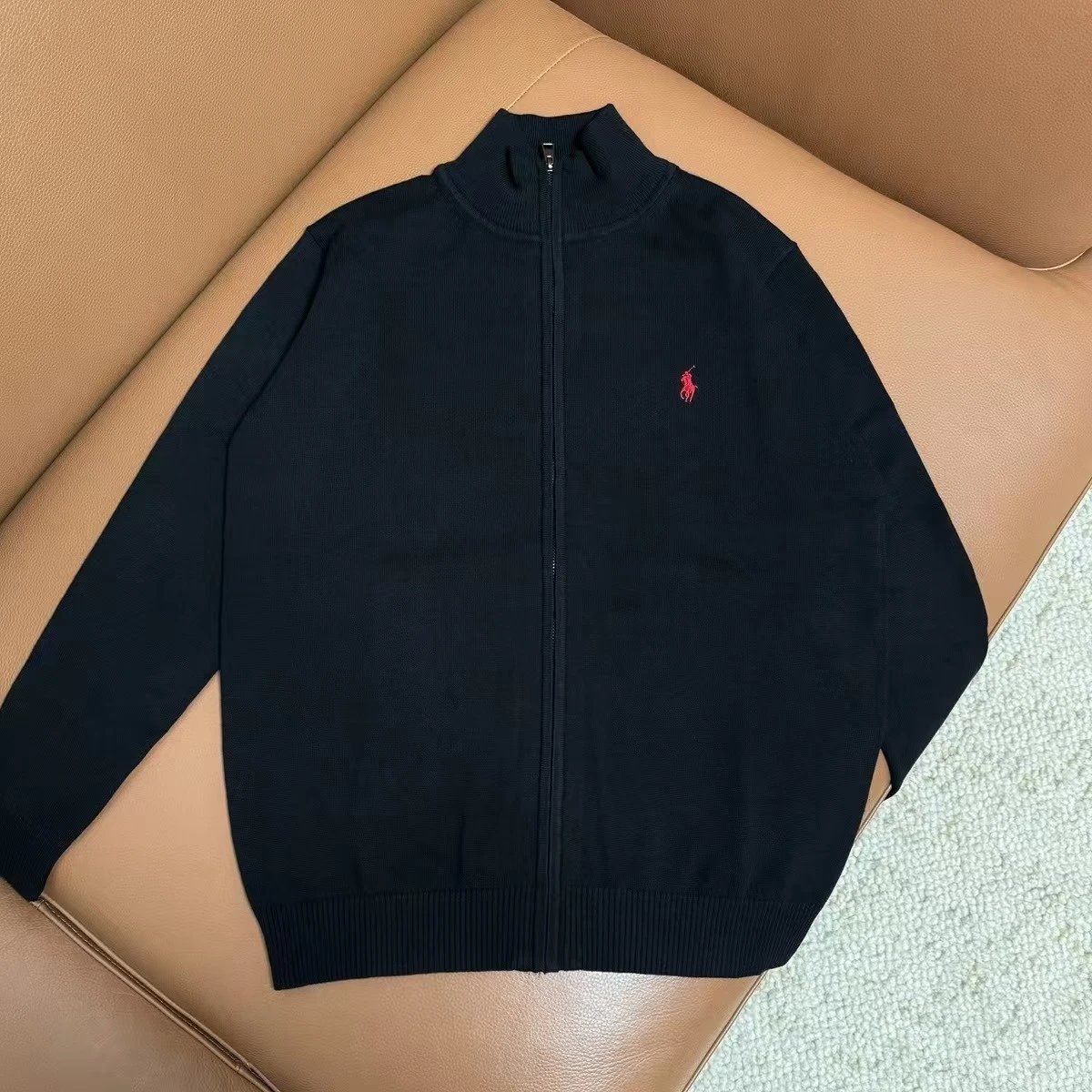 Polo Ralph Lauren Knitwear Full-Zip Mock-Neck Knit Sweater — WXMMJ-01