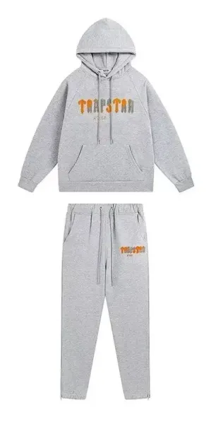 Trapstar Gray Logo Hoodie and Sweatpants Set - 1