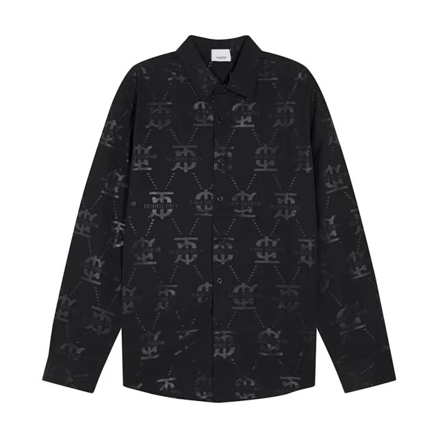 Burberry Shirts Long-sleeve button-down with check and logo designs product detail image 10