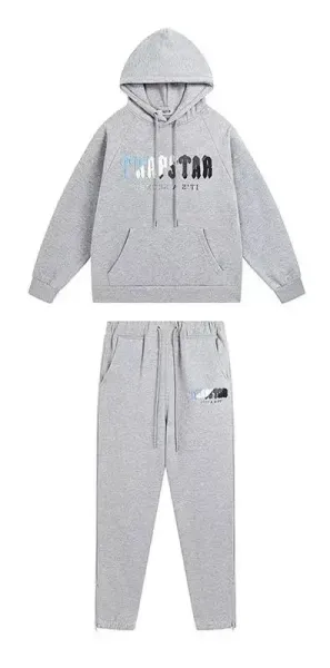 Trapstar Gray Logo Hoodie and Sweatpants Set - 1