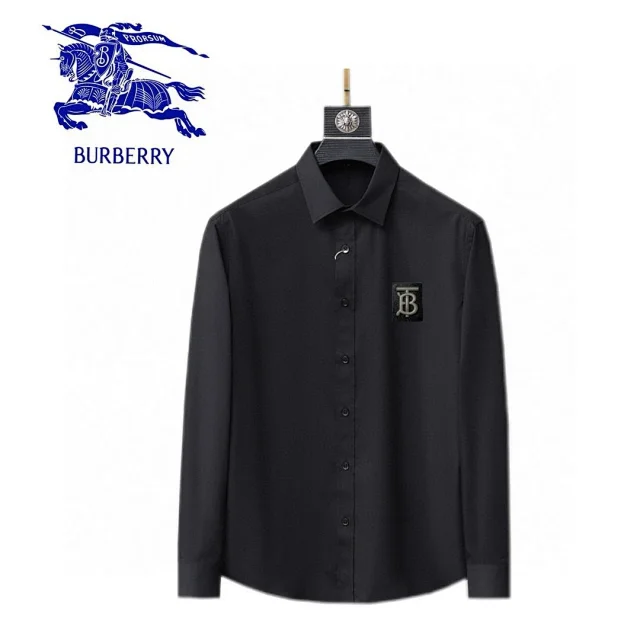 Burberry Shirts Long-sleeve button-down with check and logo designs product detail image 15