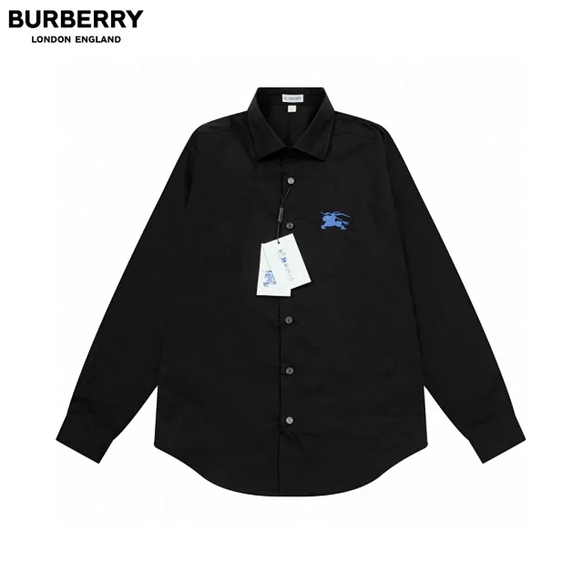 Burberry Shirts Long-sleeve button-down with check and logo designs product detail image 2