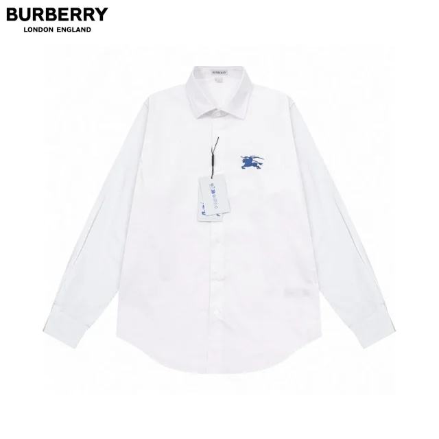 Burberry Shirts Long-sleeve button-down with check and logo designs product detail image 6