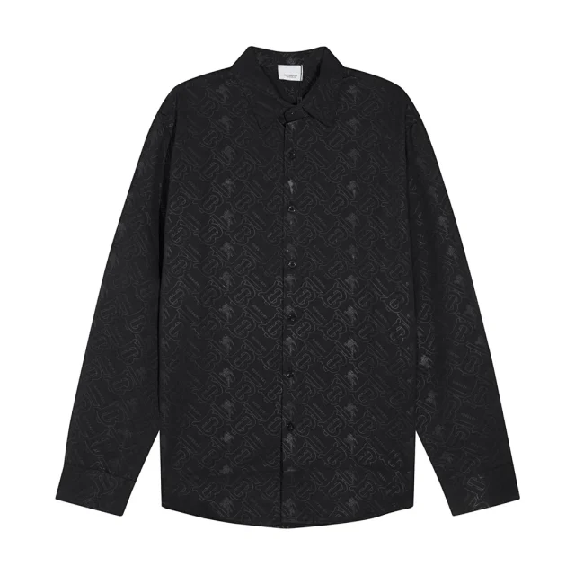 Burberry Shirts Long-sleeve button-down with check and logo designs product detail image 7