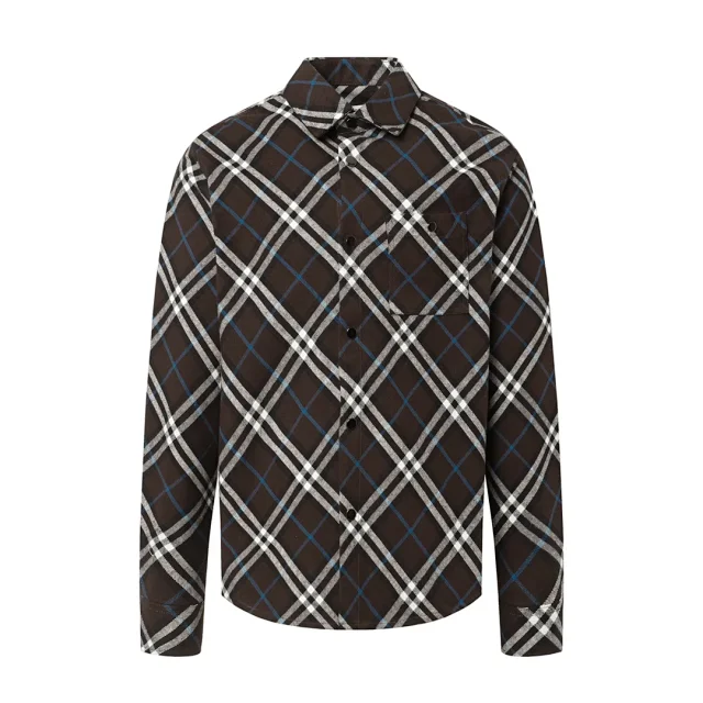 Burberry Shirts Long-sleeve button-down with check and logo designs product detail image 13