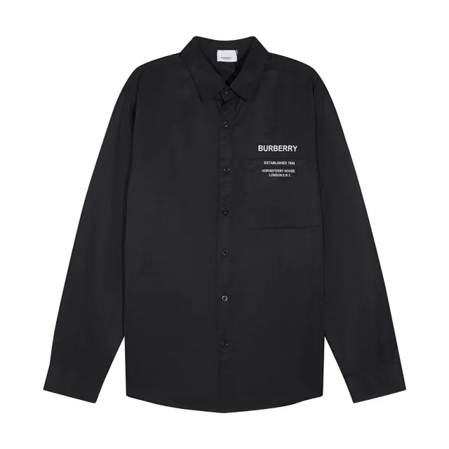 Burberry Shirts Long-sleeve button-down with check and logo designs product detail image 8