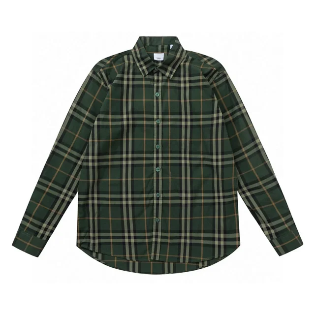 Burberry Shirts Long-sleeve button-down with check and logo designs product detail image 14