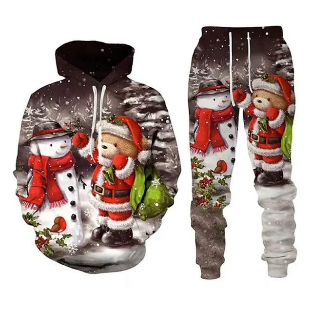 Unbranded Tracksuits Christmas Print Hoodie and Jogger Set product detail image 7
