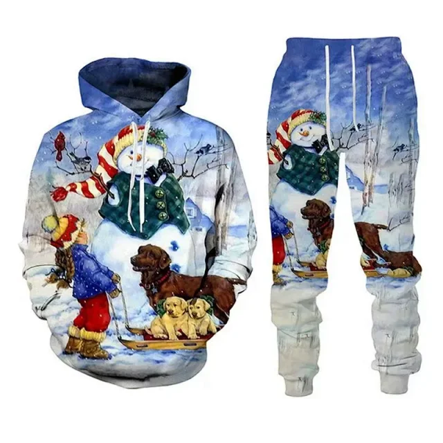 Unbranded Tracksuits Christmas Print Hoodie and Jogger Set product detail image 6