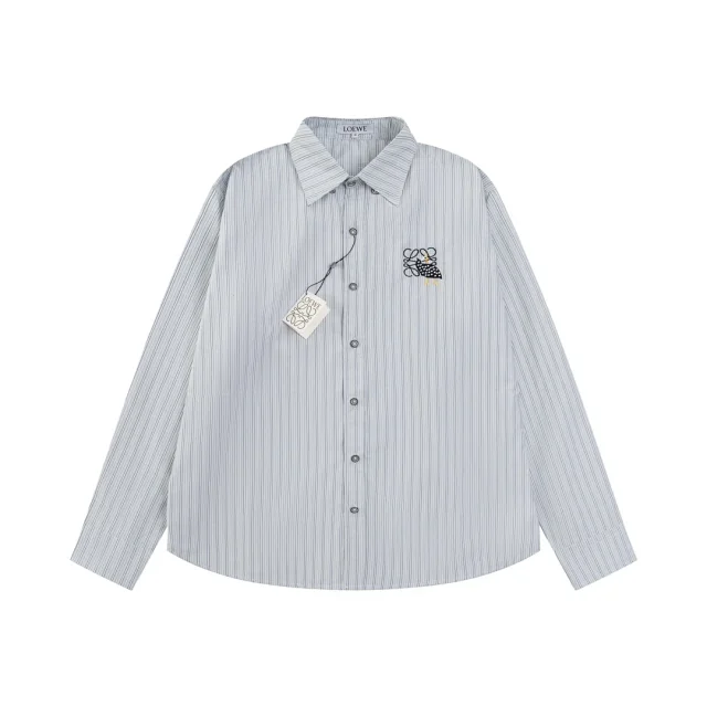 Loewe Shirts Long-sleeve button-up logo shirt product detail image 3