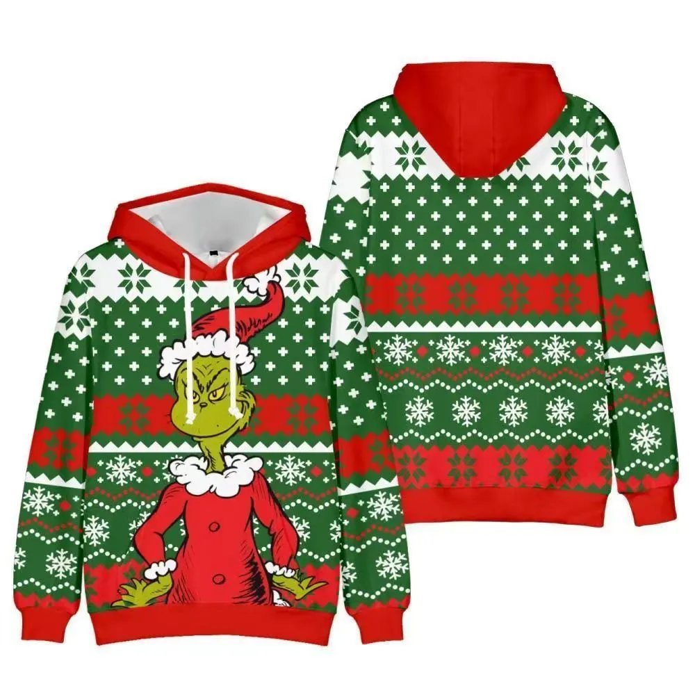 Design Grinch Ugly Christmas Sweater Hoodie Multicolor Hoodie