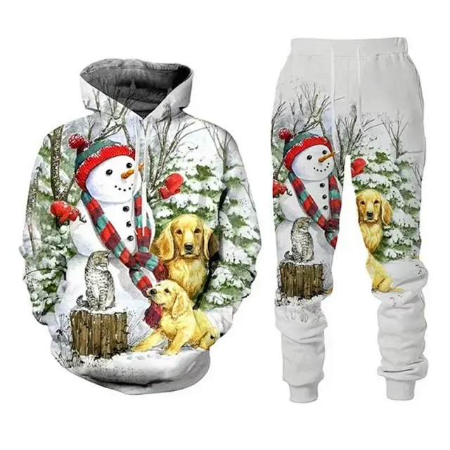 Unbranded Tracksuits Christmas Print Hoodie and Jogger Set product detail image 4