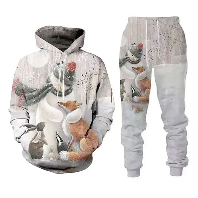 Unbranded Tracksuits Christmas Print Hoodie and Jogger Set product detail image 8
