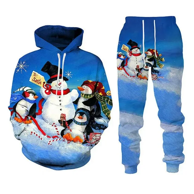 Unbranded Tracksuits Christmas Print Hoodie and Jogger Set product detail image 3
