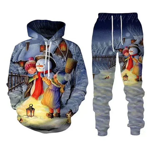 Unbranded Tracksuits Christmas Print Hoodie and Jogger Set product detail image 5