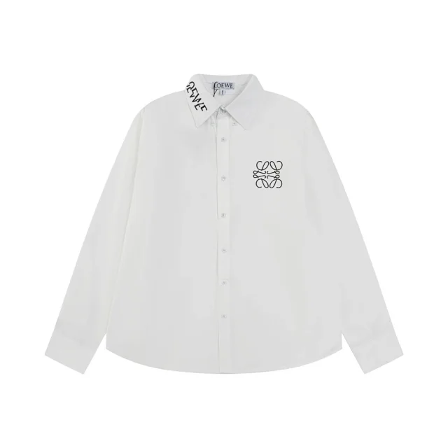 Loewe Shirts Long-sleeve button-up logo shirt product detail image 11