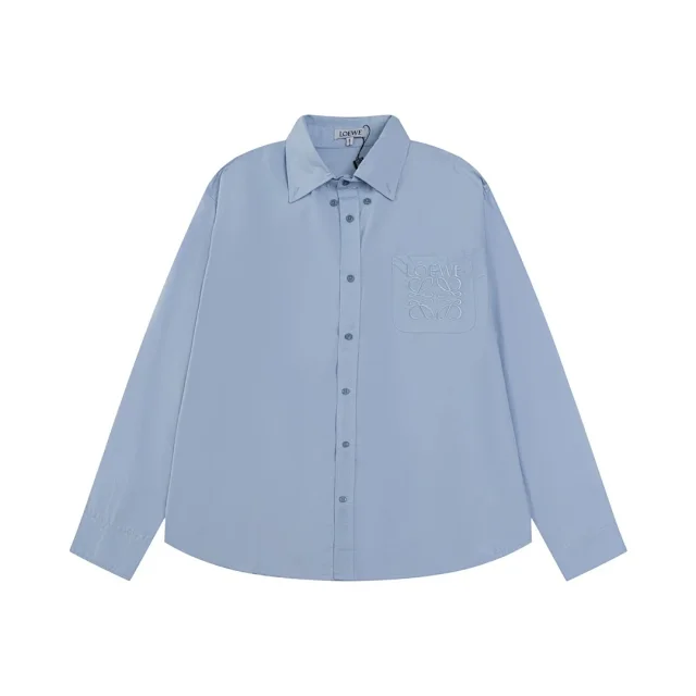Loewe Shirts Long-sleeve button-up logo shirt product detail image 5