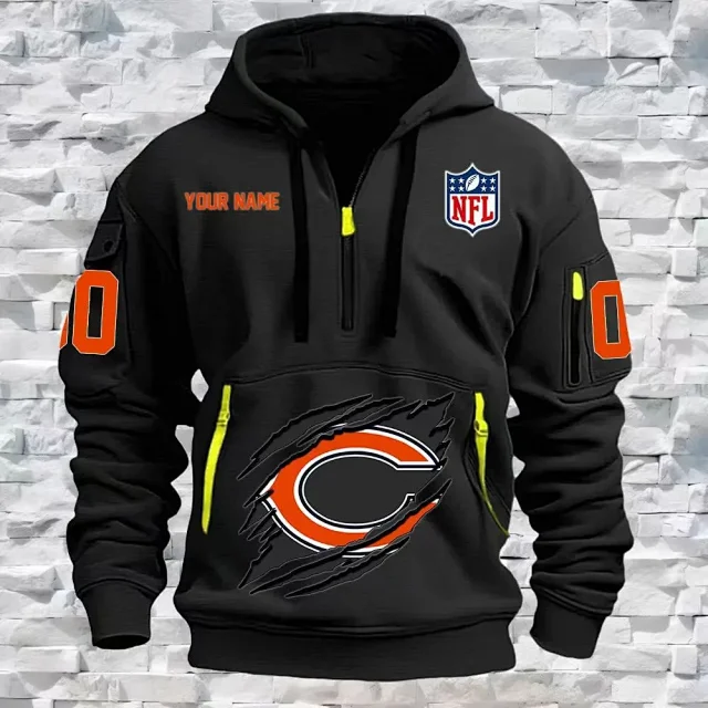 NFL Hoodies & Sweatshirts Team Logo Quarter-Zip Hoodie with Zip Pockets product detail image 11