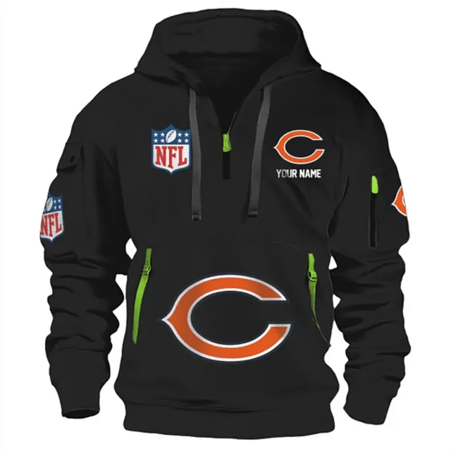 NFL Hoodies & Sweatshirts Team Logo Quarter-Zip Hoodie with Zip Pockets product detail image 4